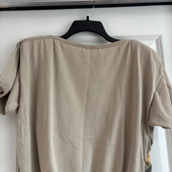 Vintage Maria Kim Women’s Cat Printed Sweater Top Sz L Artsy Tan Quirky - Picture 8 of 13